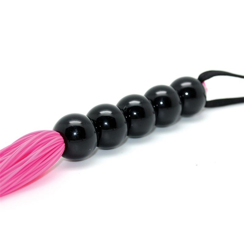 Piccolo Frustino Frange 38 cm Silicone Fucsia