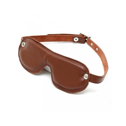 Mascherina Bondage Oscurante Vera Pelle Blindfold Brown