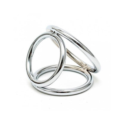 Cock Ring Triplo Acciaio Bondage
