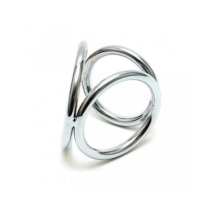 Cock Ring Triplo Acciaio Bondage