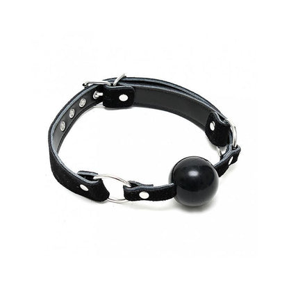 Ball Gag Nera Silicone e Pelle