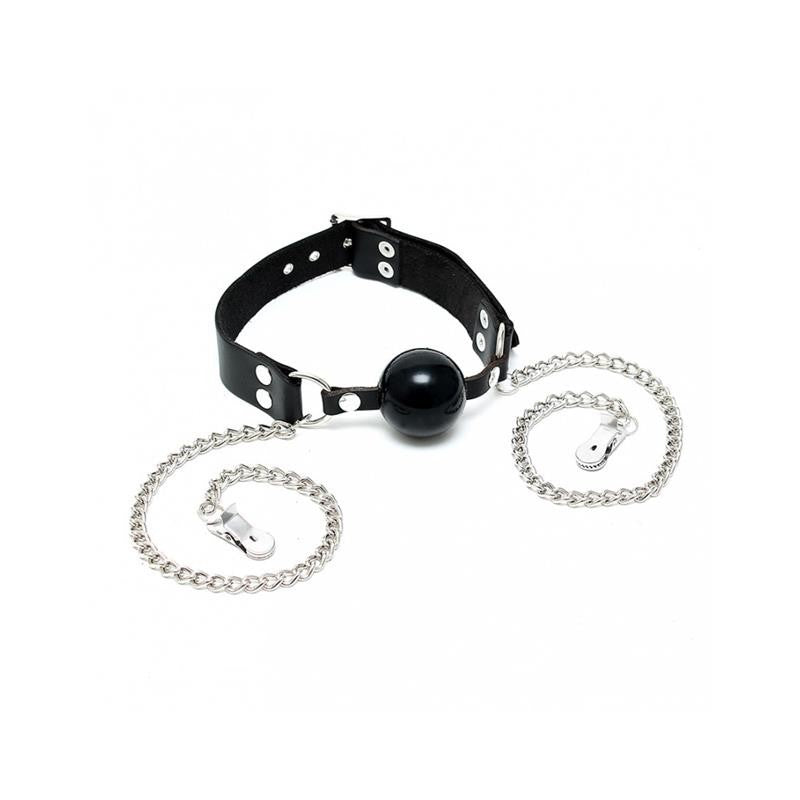 Ball Gag con Pinzette Capezzoli
