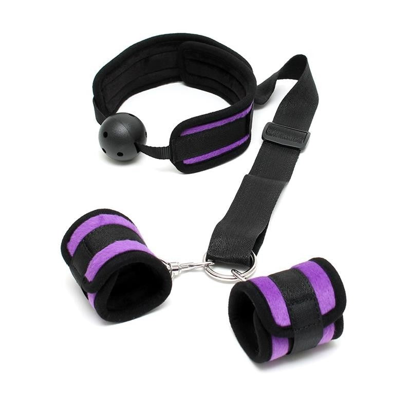 Ball Gag con Manette Viola