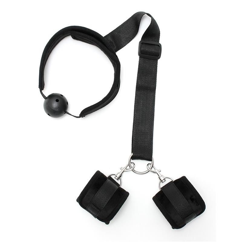 Ball Gag con Manette Nero
