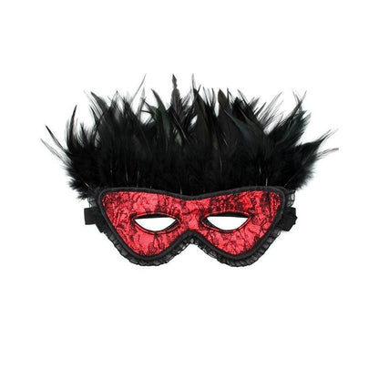 Maschera Venezia con Piume Luxury Rossa