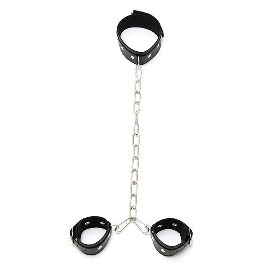 Collare Con Catena Manette Bdsm