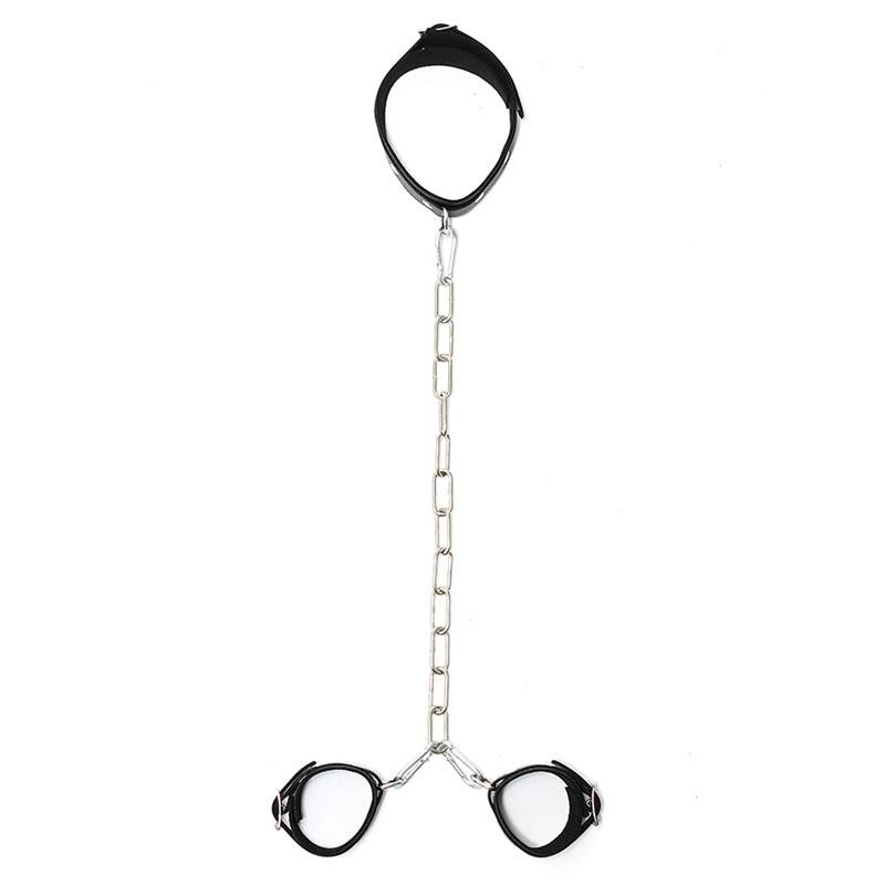 Collare Con Catena Manette Bdsm