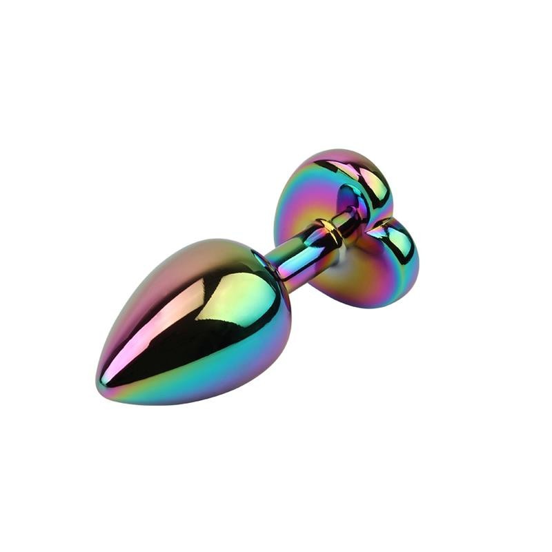 Gioiello Anale Cuore Multicolor 7 cm