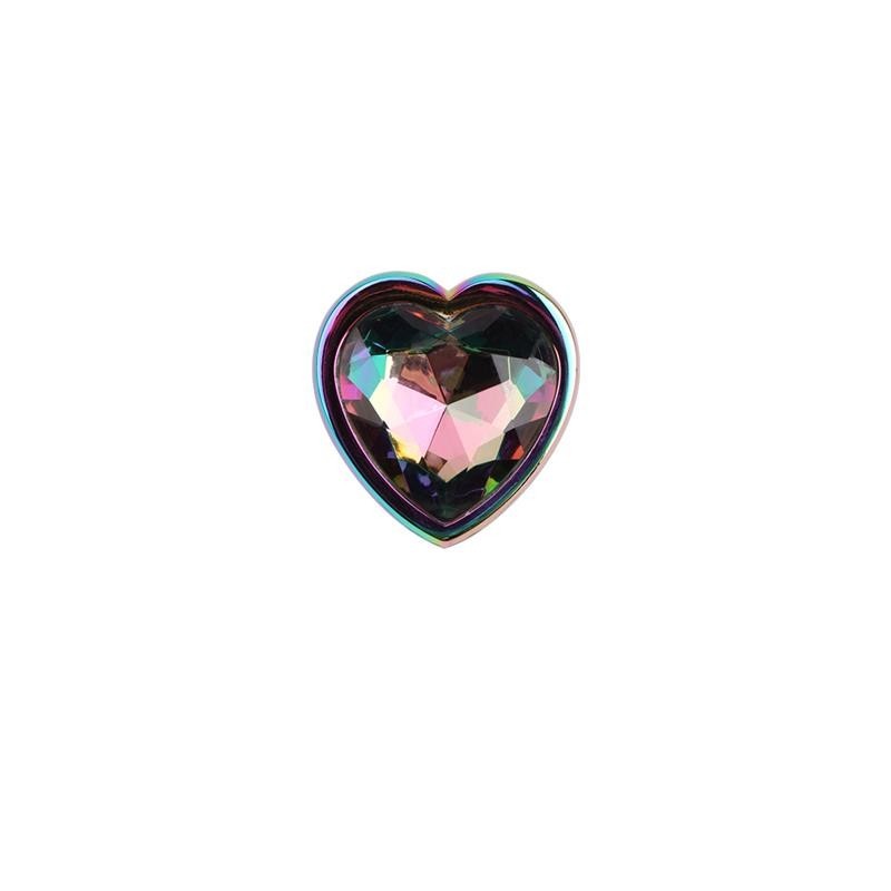 Gioiello Anale Cuore Multicolor 7 cm