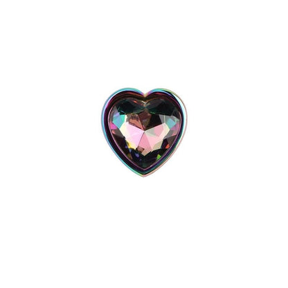 Gioiello Anale Cuore Multicolor 7 cm