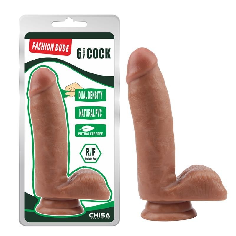 Dildo Mulatto 17 cm Tan Dual Density