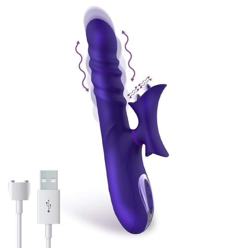 Vibratore Telescopico Lingua Vibrante 26 cm No Fourteen