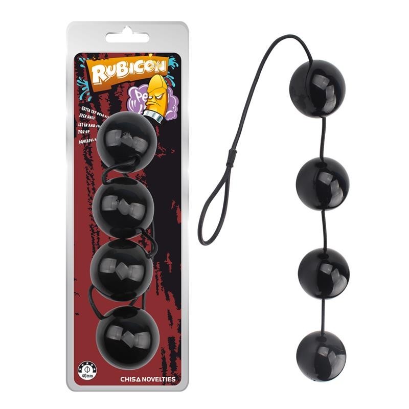 Palline Anali Maxi 6 cm Black
