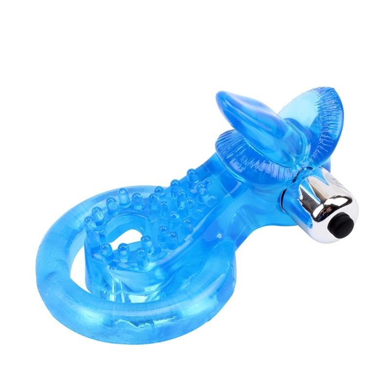 Anello Vibrante Doppio Tongue Blu