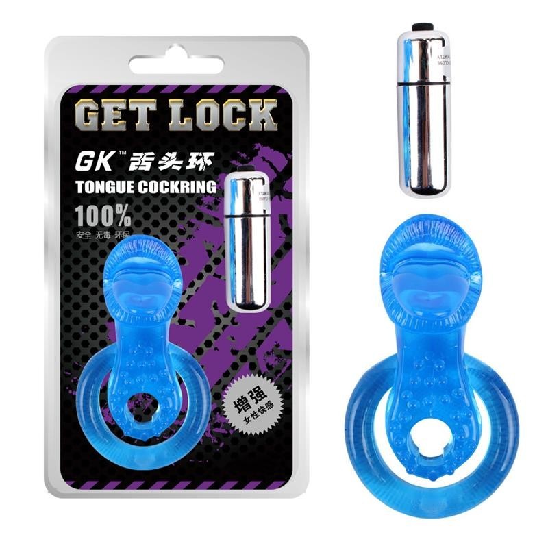 Anello Vibrante Doppio Tongue Blu
