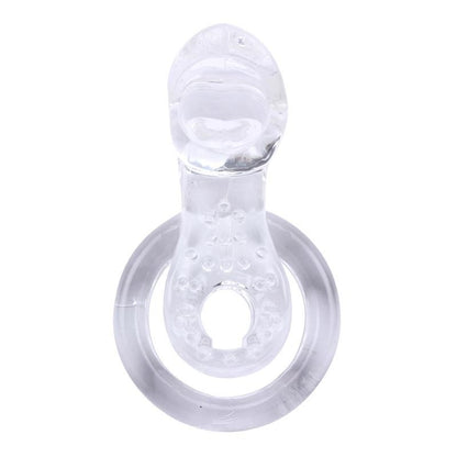 Anello Vibrante Doppio Tongue Trasparente