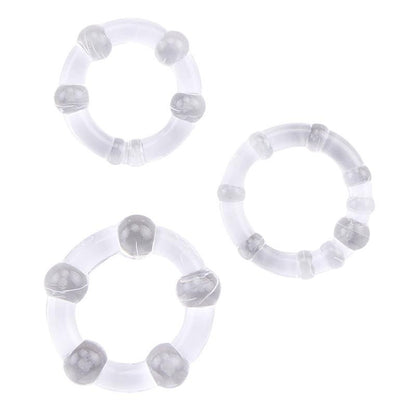 3 Anelli Fallici Elastici Beaded