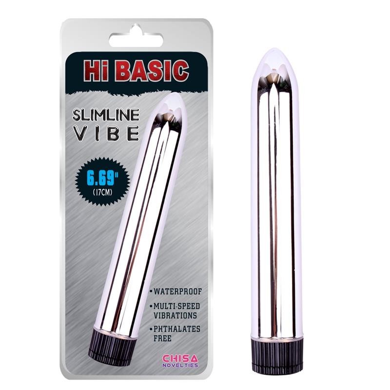 Vibratore Liscio 17 cm Argento