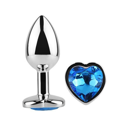 Gioiello Anale Cuore L 9 cm Azzurro