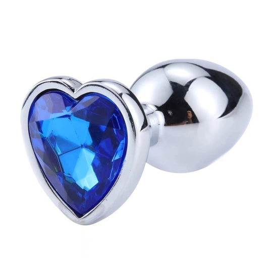 Gioiello Anale Cuore L 9 cm Azzurro