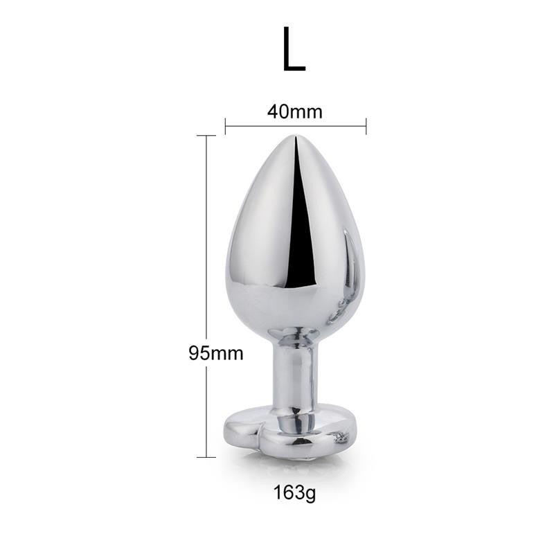 Gioiello Anale Cuore L 9 cm Azzurro
