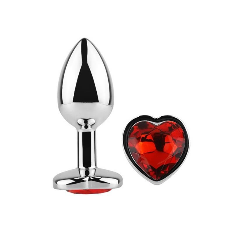 Gioiello Anale Cuore M 8 cm Scarlet