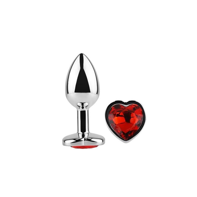 Gioiello Anale Cuore S 7 cm Scarlet