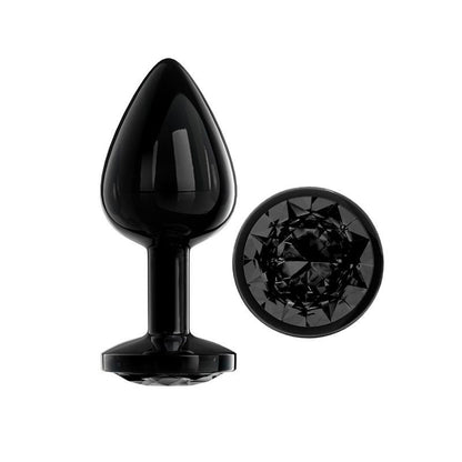 Gioiello Anale Nero M 8 cm Acciaio