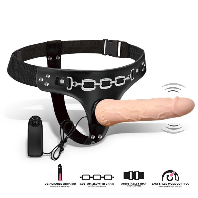 Strapon Vibrante Realistico 19 cm Ribbo