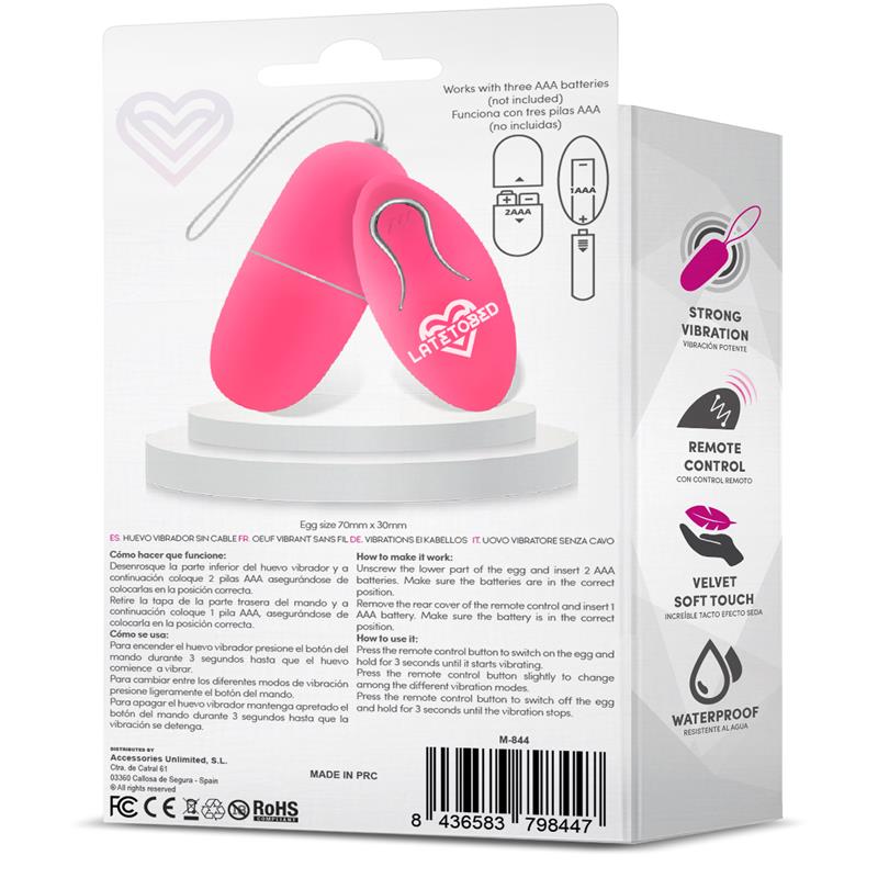 Ovetto vibrante wireless rosa